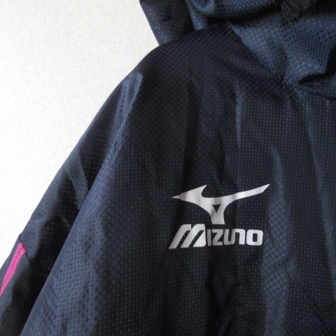 ○試着のみ MIZUNO ミズノ◆ベンチコート 中綿入り 撥水 軽い あたたかい 防寒◆ネイビー FREEサイズ_画像5