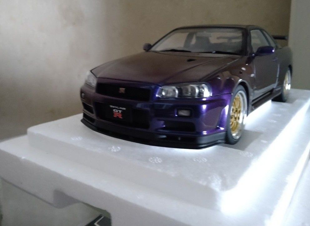 オートアート　日産　スカイラインGT-R VSPEC 2　ミッドナイトパープル　R34