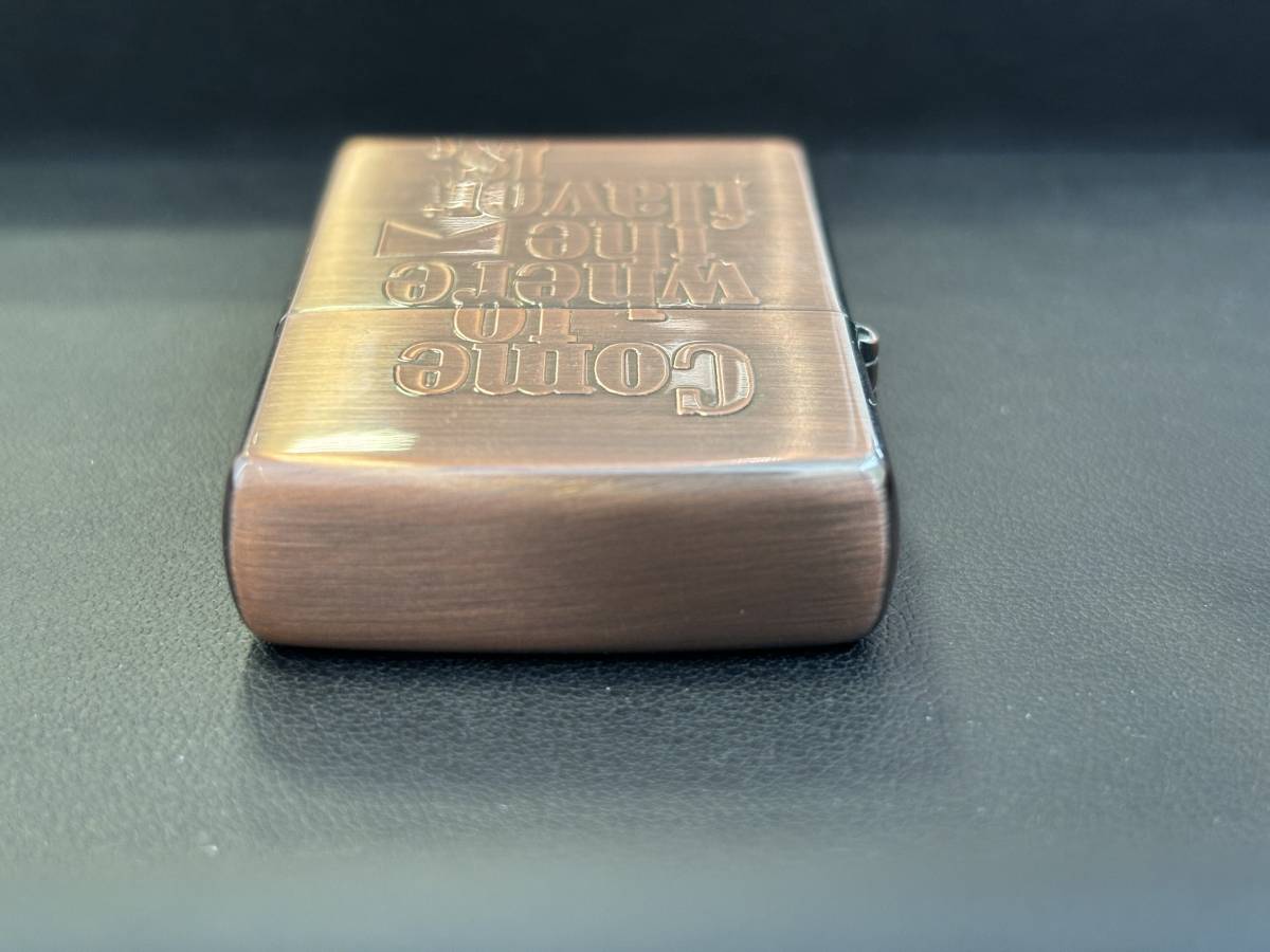 【5591】未使用品 Zippo マルボロ ミディアム Come to where the flavour is. ライター ブロンズ 1999年製造 箱付き_画像8