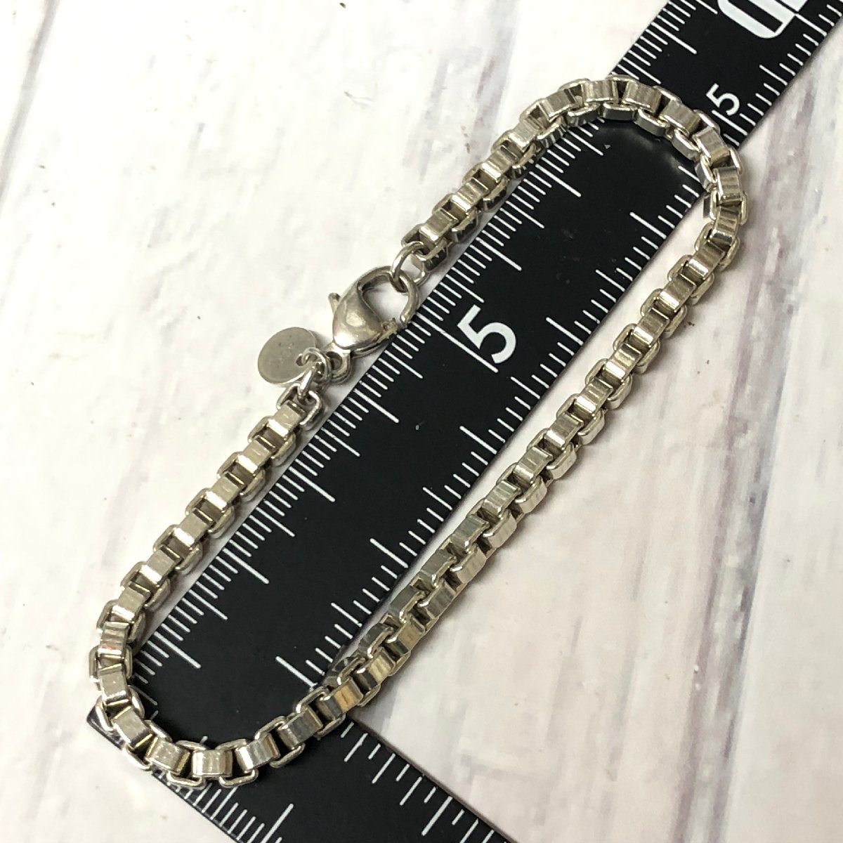 m001 C2 2. 送料370円 ティファニー ベネチアン シルバーネックレス 約16g 17cm Tiffany＆Co Silver 925 Bracelet_画像5