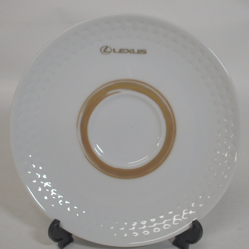 f002 C1 未使用 ノリタケ Noritake レクサス LEXUS カップ＆ソーサー ペア 金銀彩 洋食器 C＆S 茶器 2客セット 保管品_画像4