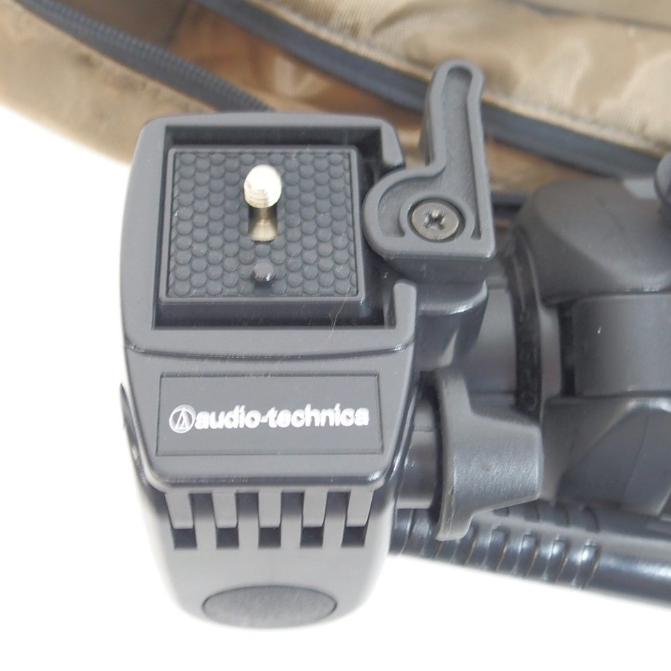 f002 A2 ビデオカメラ用三脚 中古品 audio-technica ATV-473 高さ520～1274mm 水準器付き 3段三脚 AVアクセサリー
