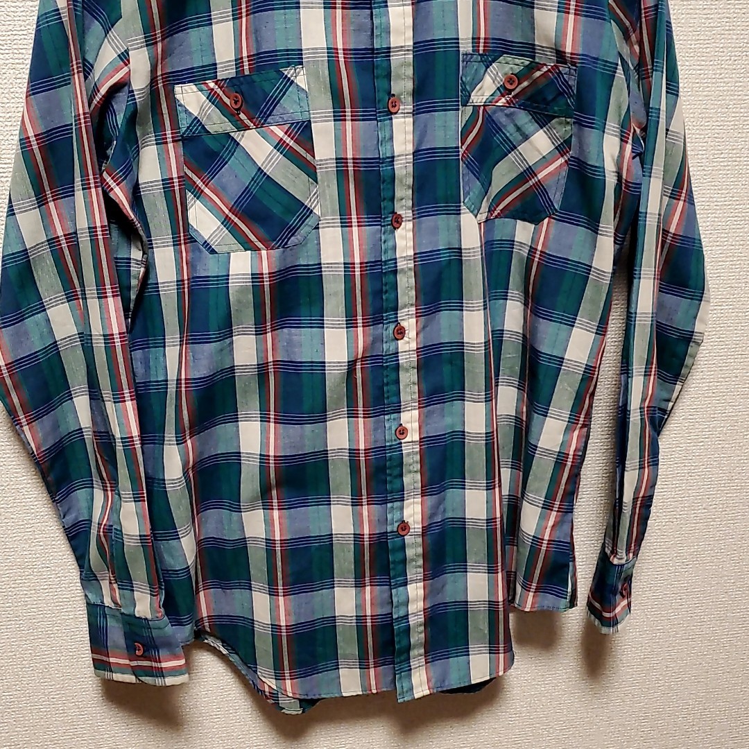B67 80s シアーズ sears thumbs up チェック柄 長袖シャツ sizeM B67 80s シアーズ sears thumbs up チェック柄 長袖シャツ sizeM