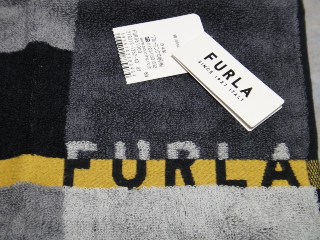  Furla FURLA towel handkerchie men's gray 