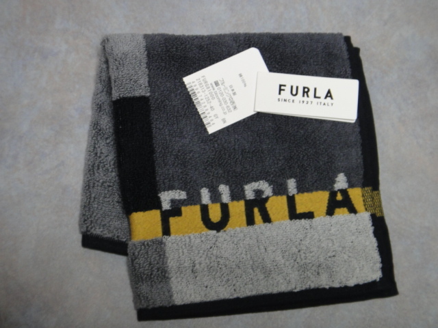  Furla FURLA towel handkerchie men's gray 