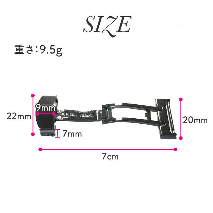 Dバックル　腕時計 20mm ベルト 片開き レザー ksd-sv レザーバンド_画像5