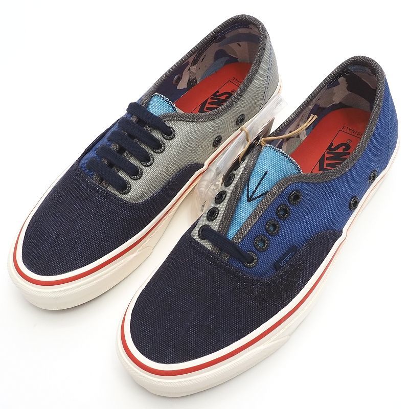 K04565 新品 Nigel Cabourn × VANS VAULT OG AutheNtiC Lx スニーカー 【サイズ：30cm】 Crazy Navy Mix オーセンティック