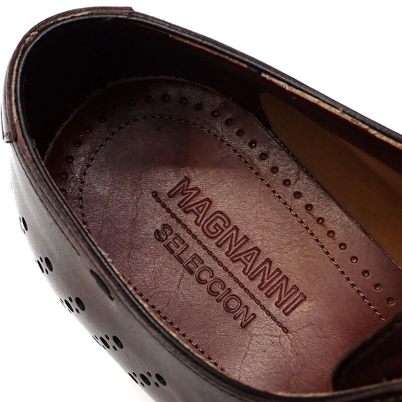 L04127 未使用品 MAGNANNI SELECCION/レザーシューズ 革靴 【サイズ：38】 ブラウン マグナーニ セレクション_画像4