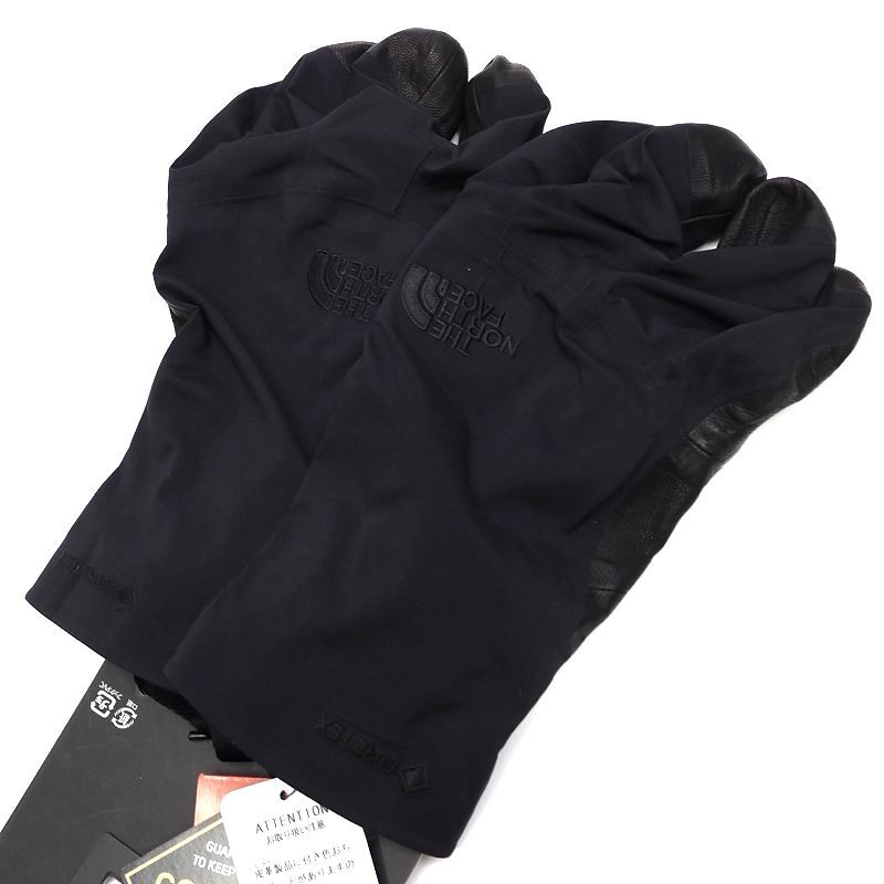 K0468S 新品 THE NORTH FACE ゴアテックス シェルグローブ 【サイズ：M】ブラック MT SHORT SHELL GLOVE GORE-TEX レザー ノースフェイス _画像1