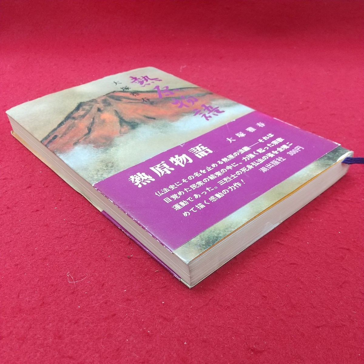 e-235 ※8 熱原物語 著者 大塚雅春 昭和45年9月15日 発行 潮出版 小説 物語 時代小説 日本人作家 読書 文学_地と小口に日焼け