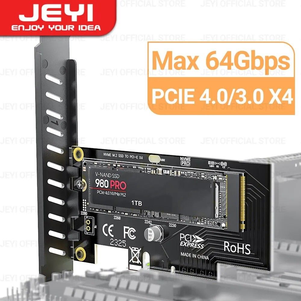 m.2 nvme to pcie 4.0 3.0 ssdアダプター 64gbps pcie 4.0 x4 x8 x16拡張カード