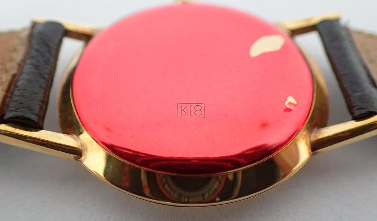 【超希少】セイコー k18 ゴールドフェザー 未使用 デッドストック品 1960年代最高級薄型手巻き腕時計 稼働品 ケース 説明書付きの画像6