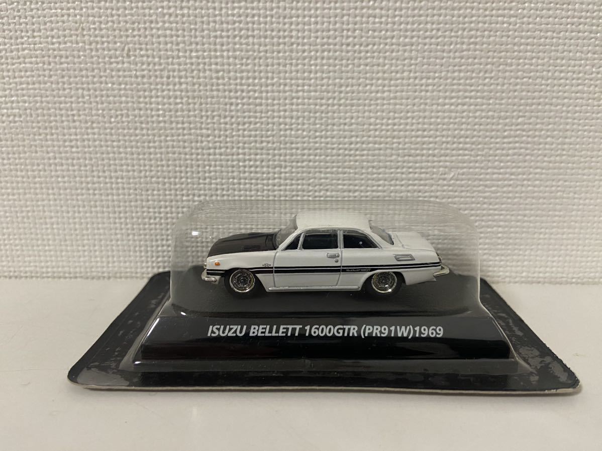 コナミ 1/64 絶版名車コレクション いすゞ ベレット 1600 GTR PR91W 1969 isuzu bellett ホワイト_画像1