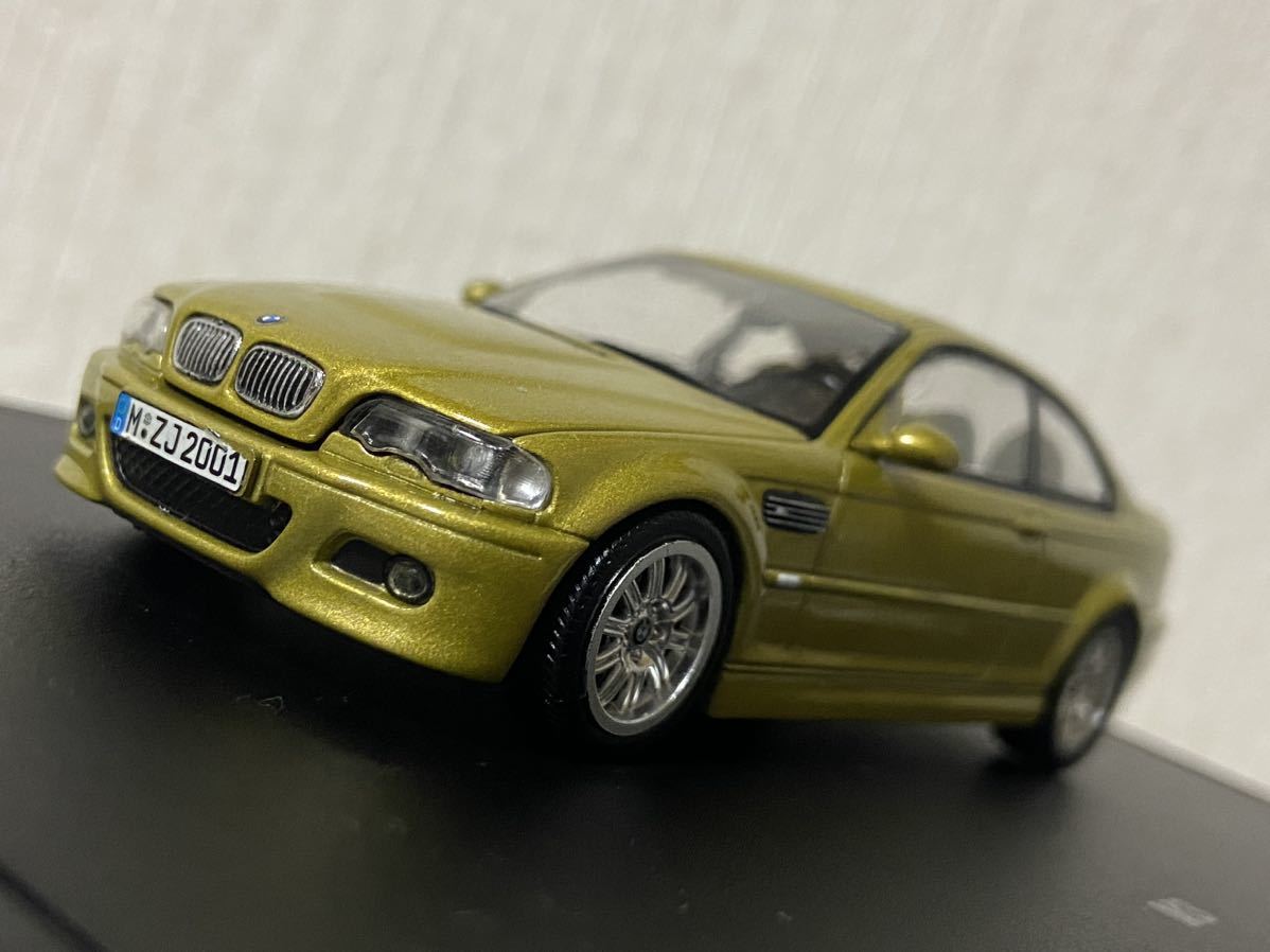 ディーラー特注 1/43 BMW M3 クーペ E46 フェニックスイエロー ゴールド 非売品 限定品 カラーサンプル_画像2