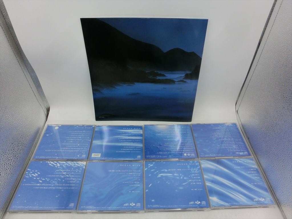 BO【AA-002】【80サイズ】▲OCEAN BLUE/オーシャンブルー/CD-BOX/8枚組/解説書付き/ヒーリングCD/※収納BOXに傷みあり_画像3