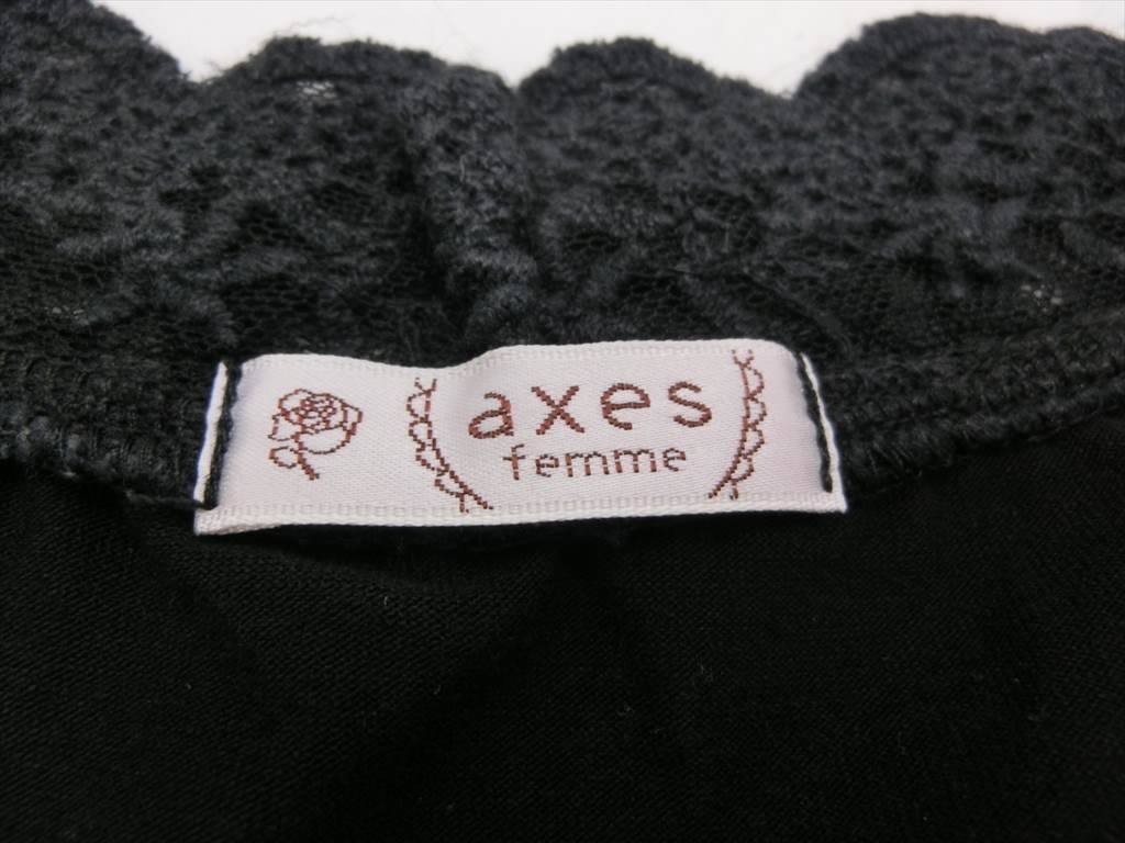 【IJ19-07】【送料無料】axes femme アクシーズファム/半袖 フリルレース Tシャツ/Mサイズ/レディース/トップス_画像3