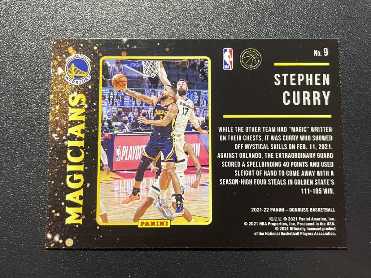 Stephen Curry 2021 Donruss PINK LASER Magician Insert NBAカード _画像2