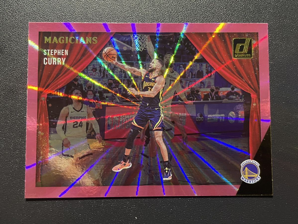 Stephen Curry 2021 Donruss PINK LASER Magician Insert NBAカード _画像1