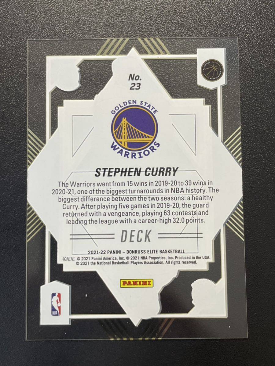 Stephen Curry 2021 Donruss Elite DECK Insert Acetate NBAカード _画像2