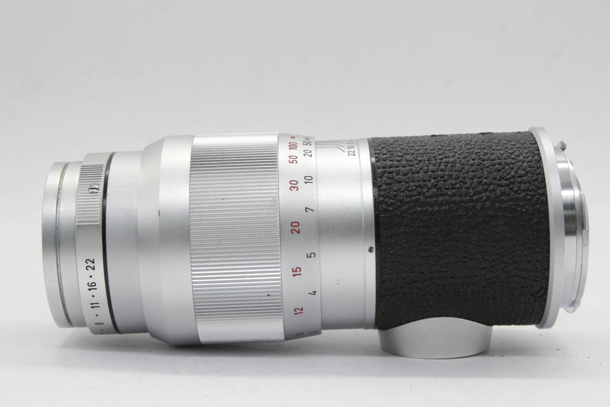 【返品保証】 ライカ Leica Elmar 135mm F4 レンズ フード付き s4553_画像3