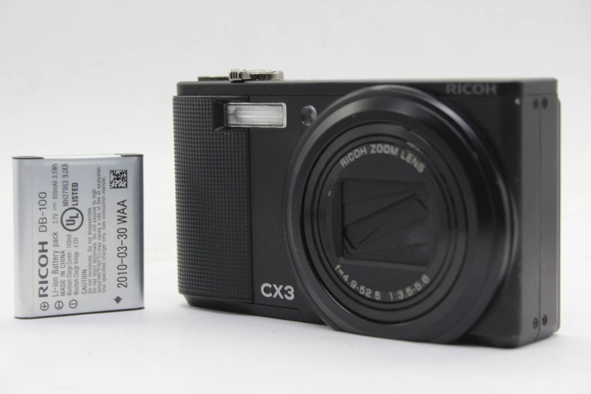 【返品保証】 リコー Ricoh CX3 10.7x バッテリー付き コンパクトデジタルカメラ s5229