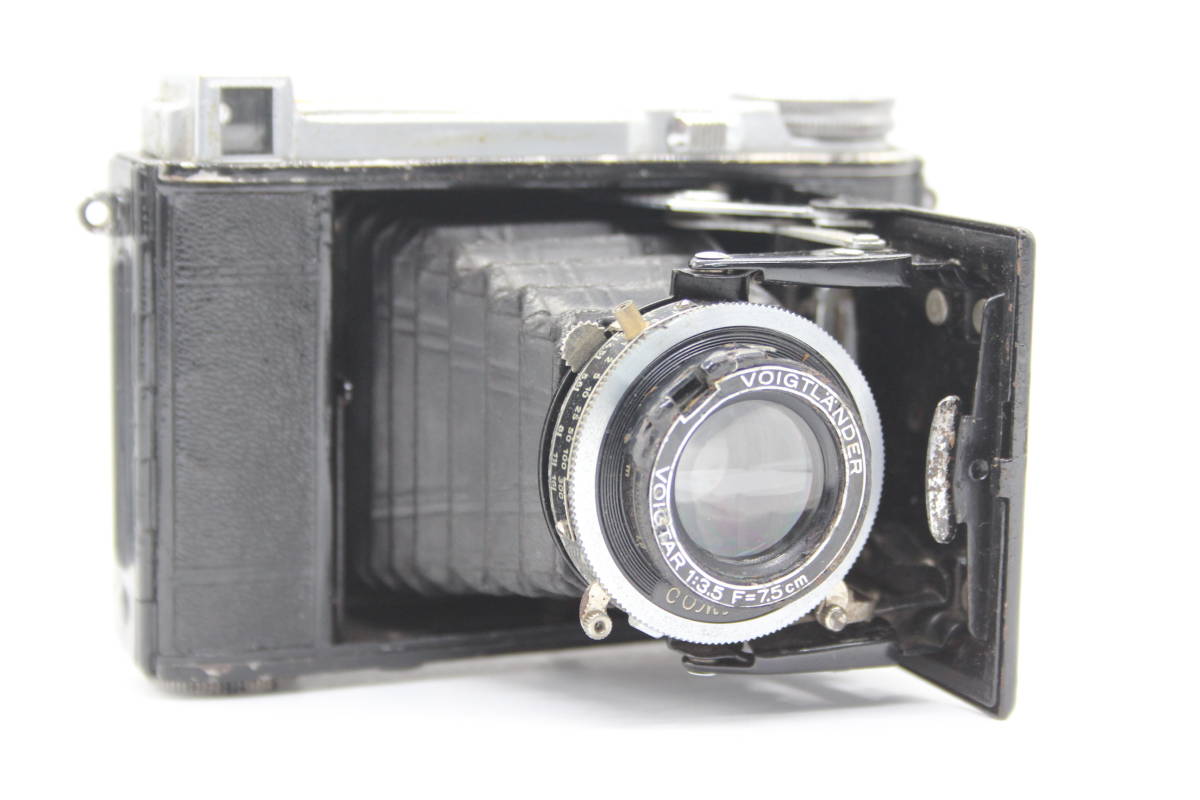 【返品保証】 フォクトレンダー Voigtlander VOIGTAR 7.5cm F3.5 蛇腹カメラ s5362_画像1