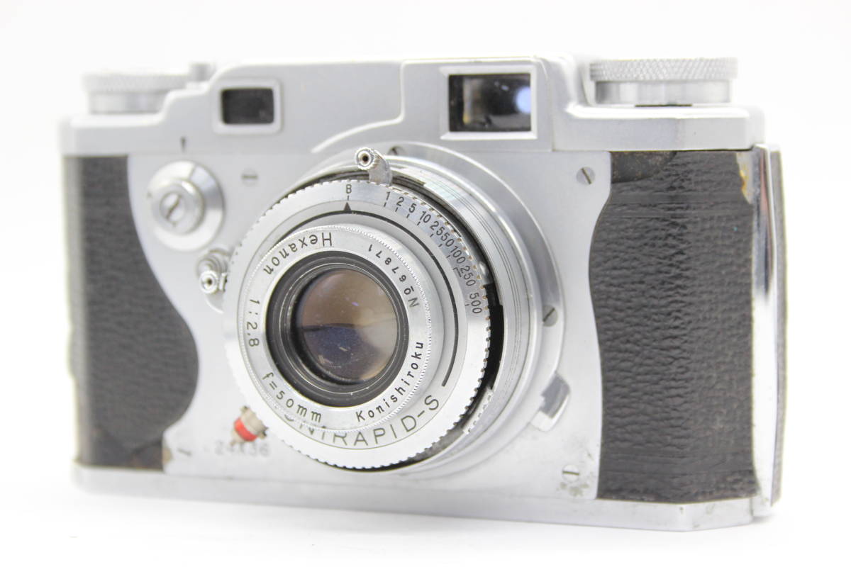【訳あり品】 コニカ Konica II 24x36 Hexanon 50mm F2.8 レンジファインダー カメラ s5568