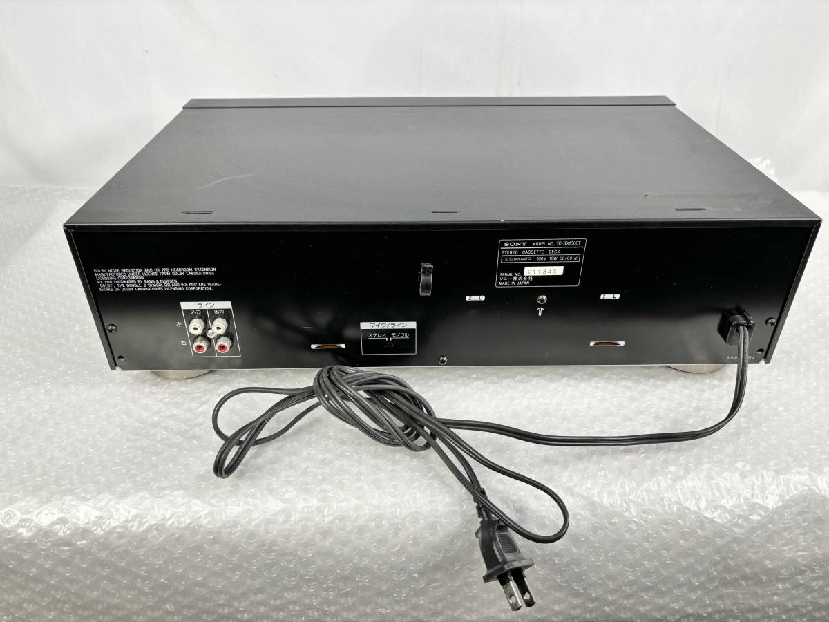 1225A2【中古/通電OK】SONY ソニーステレオ カセットデッキ TC-RX1000T 210177▲オーディオ機器/今回限りの出品/直接引取可(大阪府吹田市)_画像7