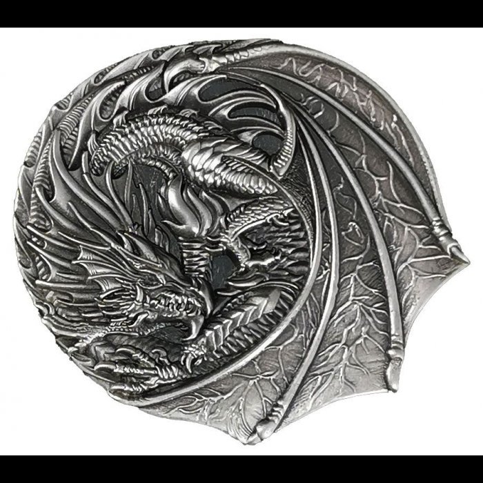 [保証書・カプセル付き] 2022年 (新品) フィジー「世界のドラゴン シリーズ ・ウェールズの赤い竜」純銀 1オンス アンティーク 銀貨