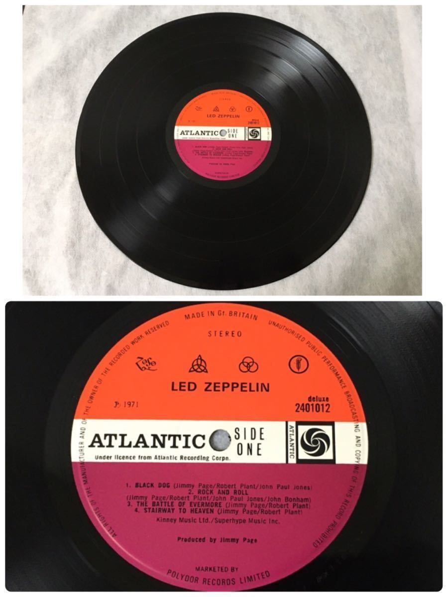 英原盤 Led Zeppelin Ⅳ Untitled Red/Prumラベル初版 A3/B4 Atlantic2401012 レッドツェッペリン4 UKオリジナル_画像7