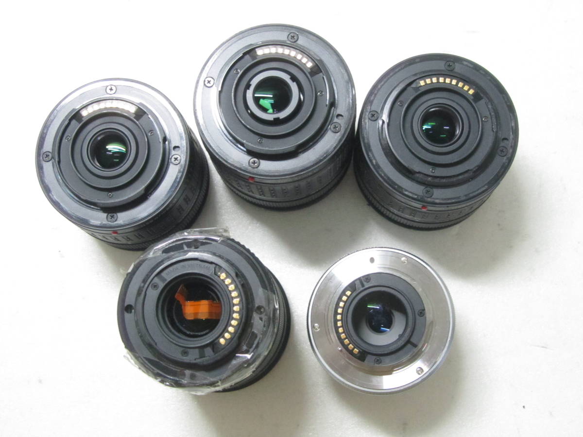 No.074 OLYMPUS ジャンク レンズ 5本セット ZUIKO 14-42mm 40-150mm / M.ZUIKO 14-42mm 40-150mm 動作未確認_画像6