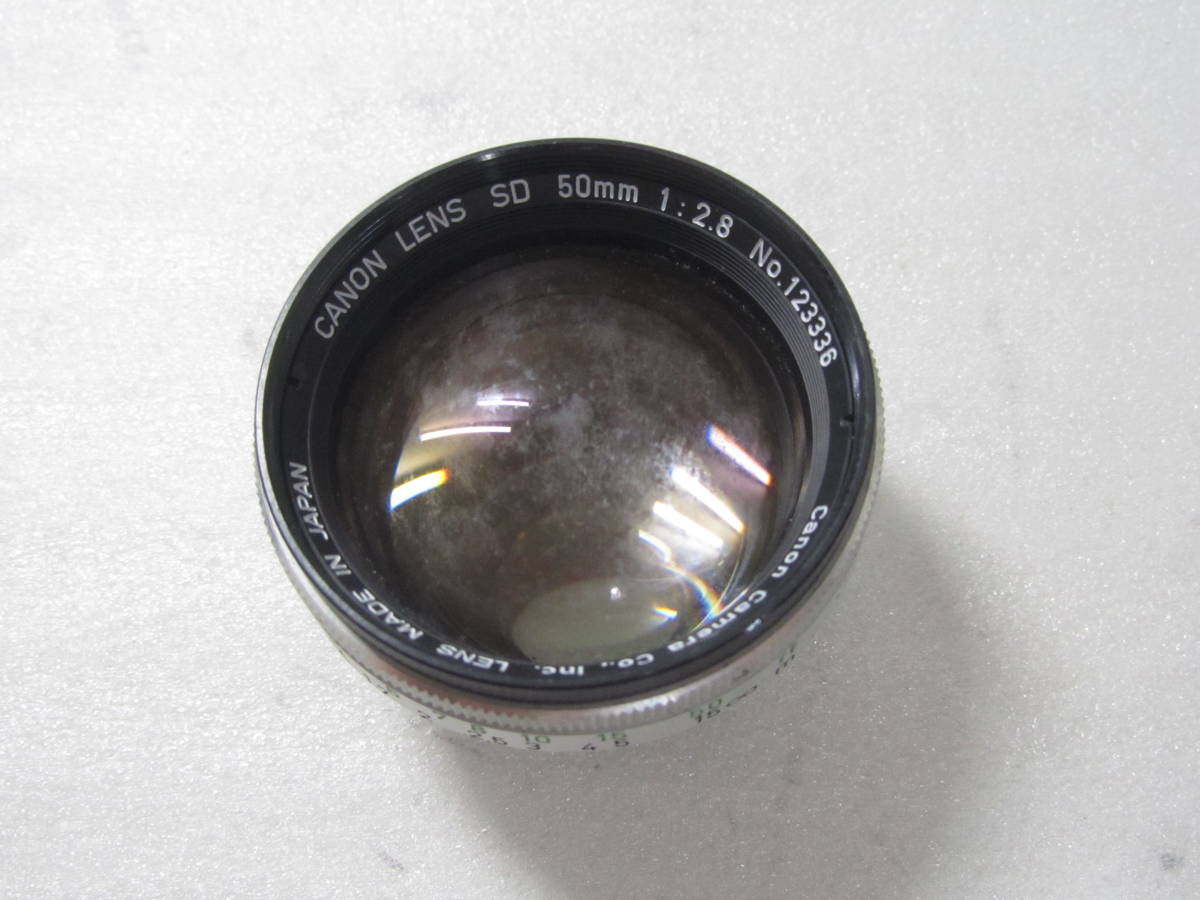 No.076 CANON LENS SD 50mm 1:2.8 アンティーク ジャンク レンズ 動作未確認 レターパック可_画像1