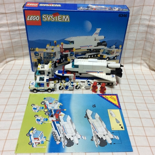 ※ジャンク品 欠品 ダメージ 黒ずみ汚れ 破損など LEGO SYSTEM 6346 レゴ スペースシャトル トレーラー Shuttle Launching Crew フィグ_画像1