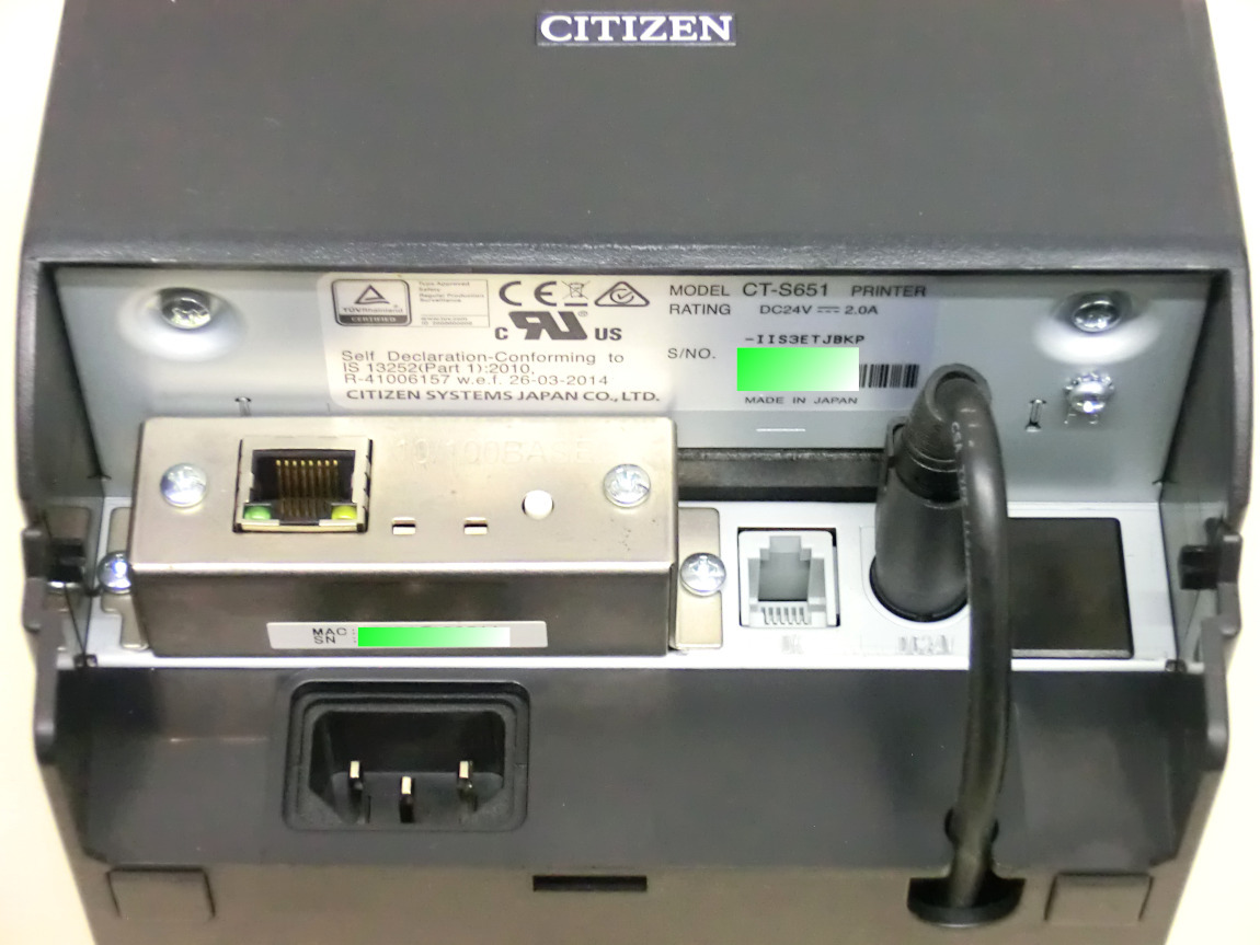 LAN仕様 CITIZEN CT-S651 レシートプリンター サーマル 58mm 80mm 感熱 CT-S651Ⅱ_画像2