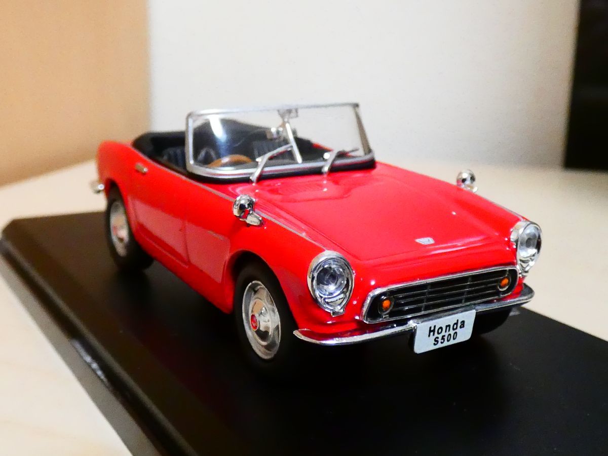 国産 名車コレクション 1/43 ホンダ S500 1963 赤 アシェット 旧車 クラシックカー ミニカー Ｌ_画像1