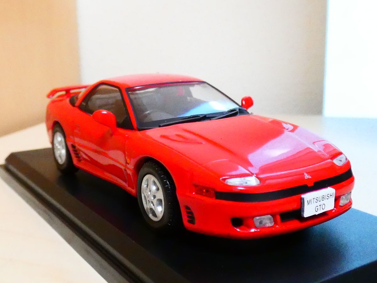 国産 名車コレクション 1/43 三菱 GTO 1990 赤 アシェット 旧車 クラシックカー ミニカー Ｌ_画像1