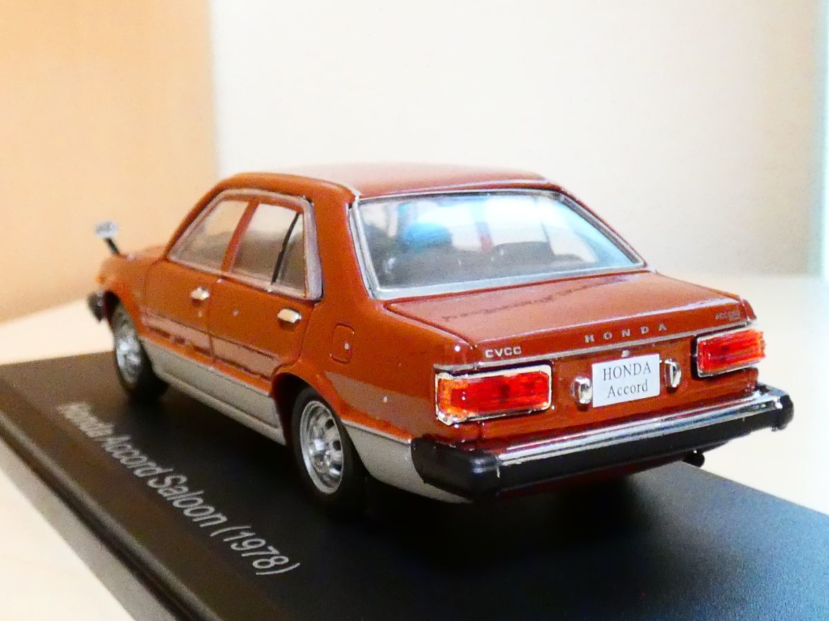 国産 名車コレクション 1/43 ホンダ アコード サルーン 1978 茶色 塗装劣化あり アシェット 旧車 クラシックカー ミニカー X_画像2