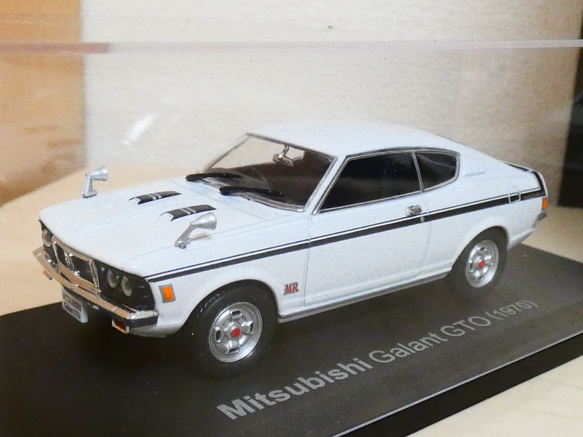 国産 名車コレクション 1/43 三菱 ギャラン GTO 1970 白 ケース固いです アシェット 旧車 クラシックカー ミニカー S1_画像2