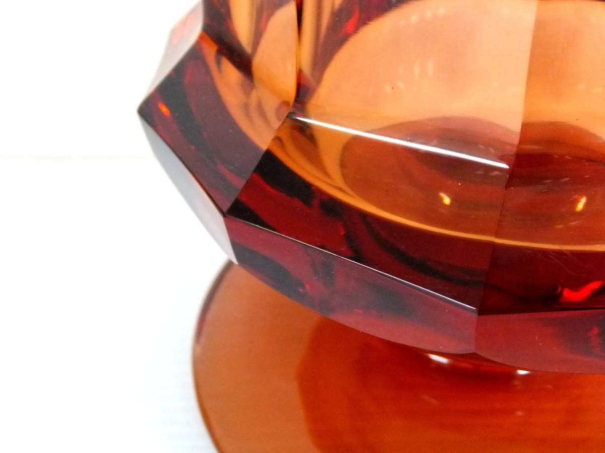 B1370 希少サイズ Moser モーゼル クリスタルガラス 花瓶 ボヘミアガラス フラワーベース_画像6