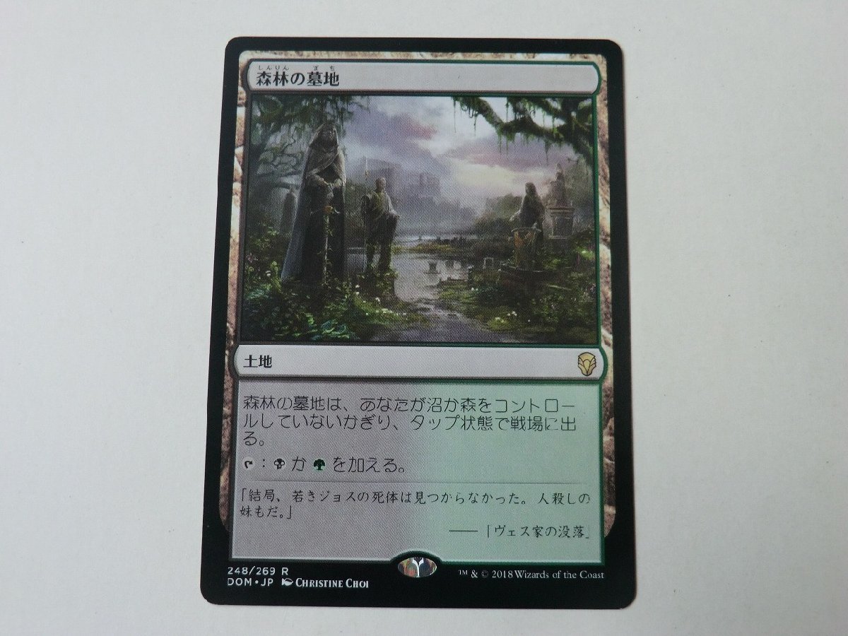 MTG プレイド 【森林の墓地】 （レア） ドミナリア DOM 日 1枚迄_画像1