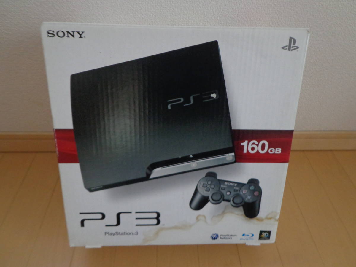 ☆すぐ遊べるセット☆ PlayStation3 CECH-2500A 160GB チャコールブラック/薄型 動作確認済み　PS3/プレイステーション3_画像1