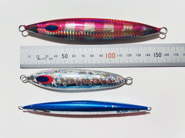 同梱可能 1円スタート 中古 売り切り ディープライナー200g 155g 　SLASH 150g 計3本セット 根魚 青物 ジギング オフショア スロー_画像1