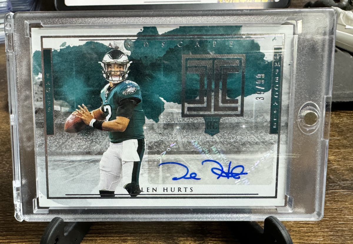 ★1円スタート★2020 Panini Impeccable Football Jalen Hurts 39/99 RC 直筆サインカード Signature NFL PHI ハーツ_画像1