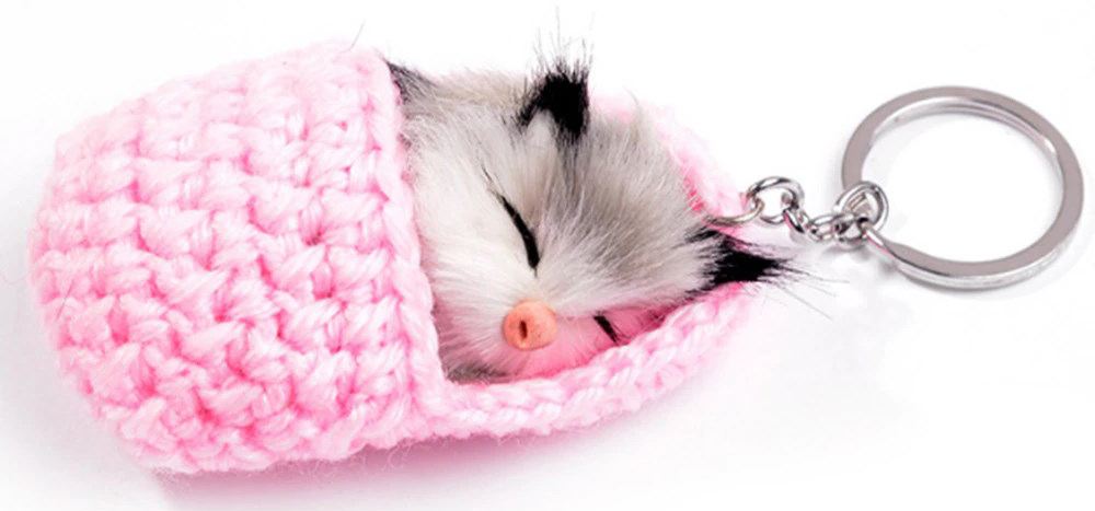 5個セット！新品・送料無料！（ゆうパケ）かわいい眠り猫のキーホルダー　猫グッズ プレゼント　猫 ぬいぐるみ　通販手作り_画像8