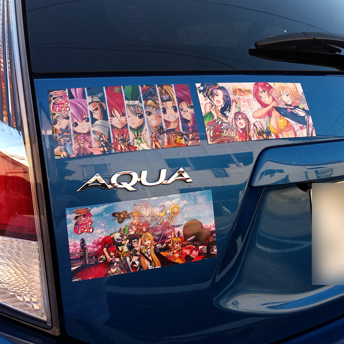 [ limited time ] Sengoku . woman series A 3 sheets set for automobile powerful magnet (UV* waterproof processing )