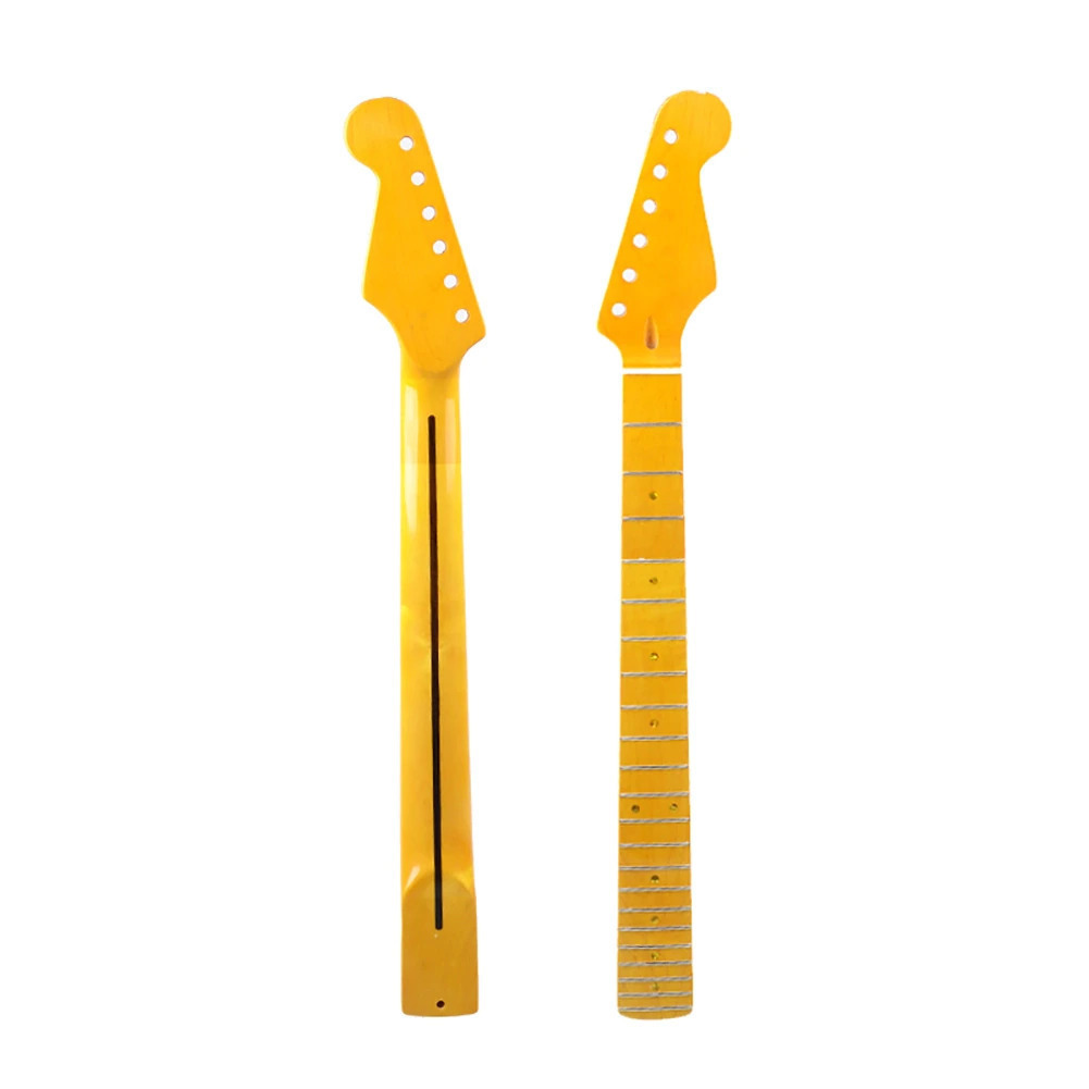 フレット黄色グロスメイプルネックギターメイプル指板とドットst fdエレキギター交換DJ317_画像6