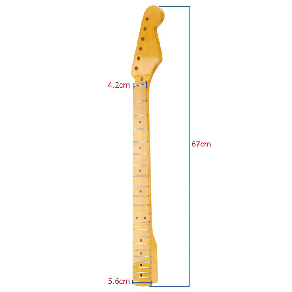 フレット黄色グロスメイプルネックギターメイプル指板とドットst fdエレキギター交換DJ317_画像3