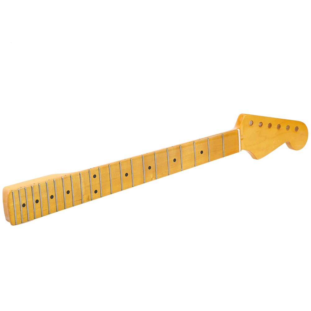 フレット黄色グロスメイプルネックギターメイプル指板とドットst fdエレキギター交換DJ317_画像4