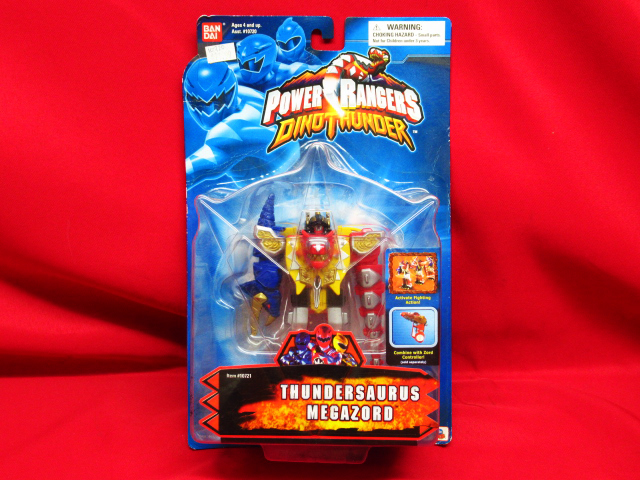 未開封品 BANDAI バンダイ POWER RANGERS パワーレンジャー DINOTHUNDER THUNDERSAURUS MEGAZORD おもちゃ 当時物 管理5B1206B-P3の画像1