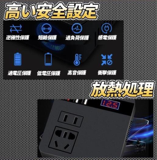 インバーター 車載用トラックなど 24V USB シガーソケット 共用 AC110V 変換 USB 急速 充電 車載インバーター コンセント 変換装置 _画像6